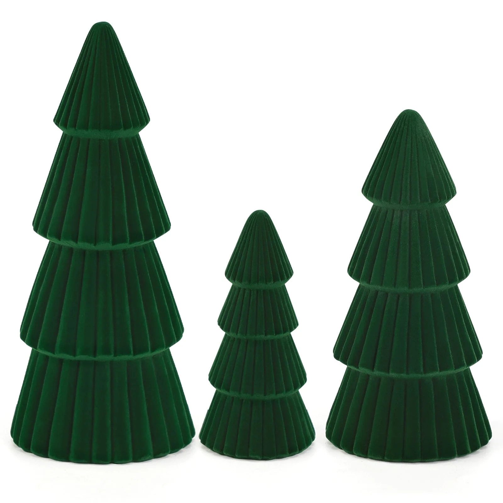 Ayieyill 3pcs Tabletop Christmas Tree Velvet Resin Christmas Trees for Christmas Decor Indoor, Ch... | Walmart (US)