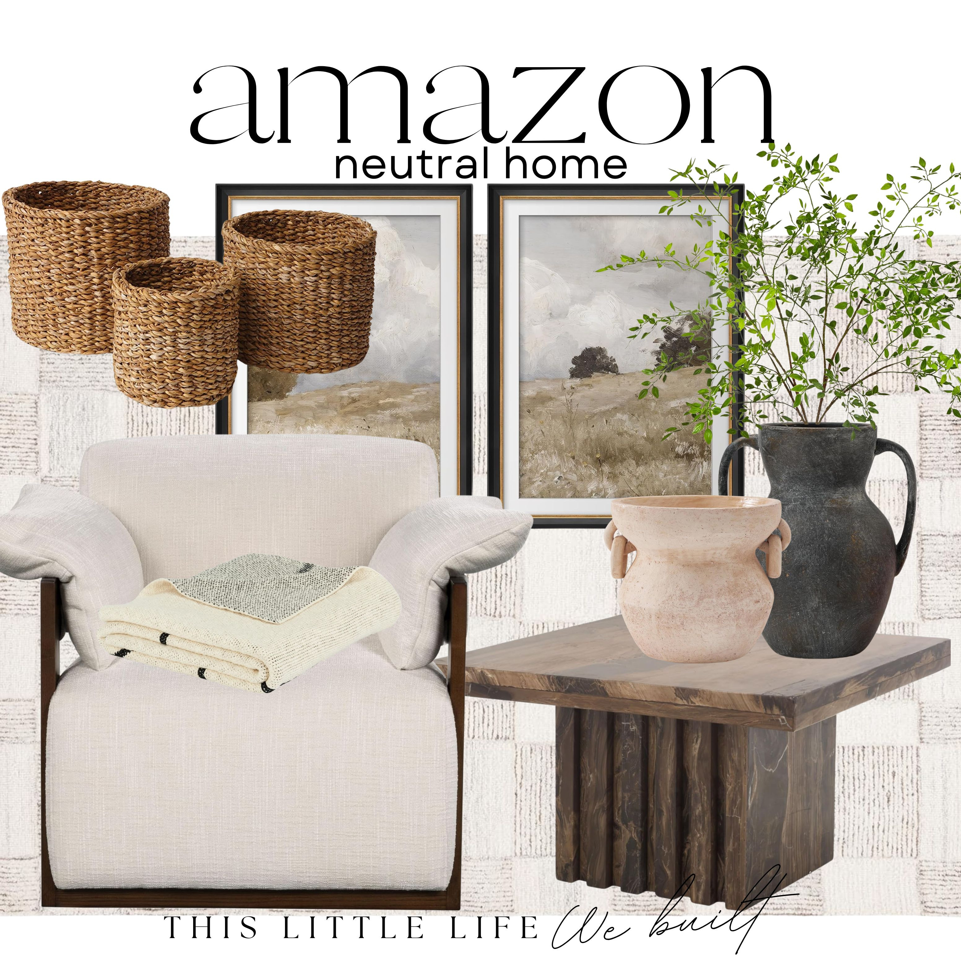Amazon Neutral Home
Amazon Home / Winter Home / Textured Throw Pillows / Cozy Neutral Blankets / Woven Baskets / Ceramic Vases / Textured Vases / Decorative Trays / Linen Curtains / Minimalist Wall Art / Rattan Accent Chairs / Stoneware Bowls / Neutral Area Rugs / Light Oak Furniture / Organic-Shape Mirrors / Faux Greenery / Faux Florals / Marble Accent Pieces / Soft Wool Rugs / Neutral Furniture / Sculptural Lighting / Earth-Toned Decor / Reclaimed Wood Accents / Subtle Patterned Pillows / Jute Rugs / Handcrafted Pottery / Layered Textures / Clean Lines & Natural Materials / Travertine Decor / Coffee Table Decor / Open Shelving Decor / Bookshelf Decor / Decorative Books / Marble Accents / Neutral Spring / Organic Modern Decor / Brass Candlestick Holders / Marble Decorative Boxes / Linen Accents / Woven Blanket Baskets / Neutral Wallpaper / Scalloped Decor / Neutral Home Furniture / Living Room Furniture / Entryway Furniture / Bedroom Furniture / Linen Sofa / Neutral Accent Chairs / White Oak Coffee Table / Arched Cabinets / Fluted Furniture /  

 #LTKSeasonal #LTKHome #LTKFindsUnder50