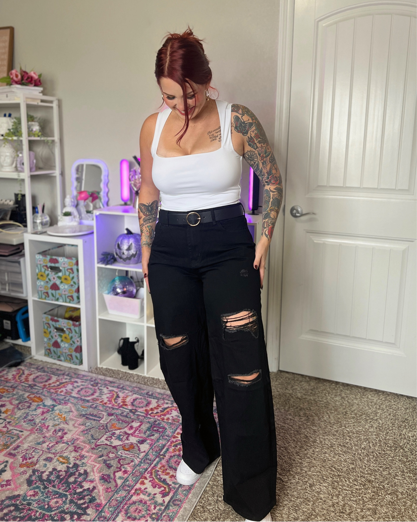 Amazon black denim 👌🏻✨
The sizing was a bit strange— as I usually wear a 12, but it was recommended I buy a 14. Which I did, and I’m glad I did. The first pair (distressed pair) is literally perfect! They aren’t thick or heavy, and have a stretch to them.
The second pair was perfect with the exception of the gap in the back (of my waist) was a little more noticeable. But all in all, great jeans and happy with this purchase! ✨🙌🏻

#LTKFindsUnder50 #LTKSaleAlert #LTKMidsize