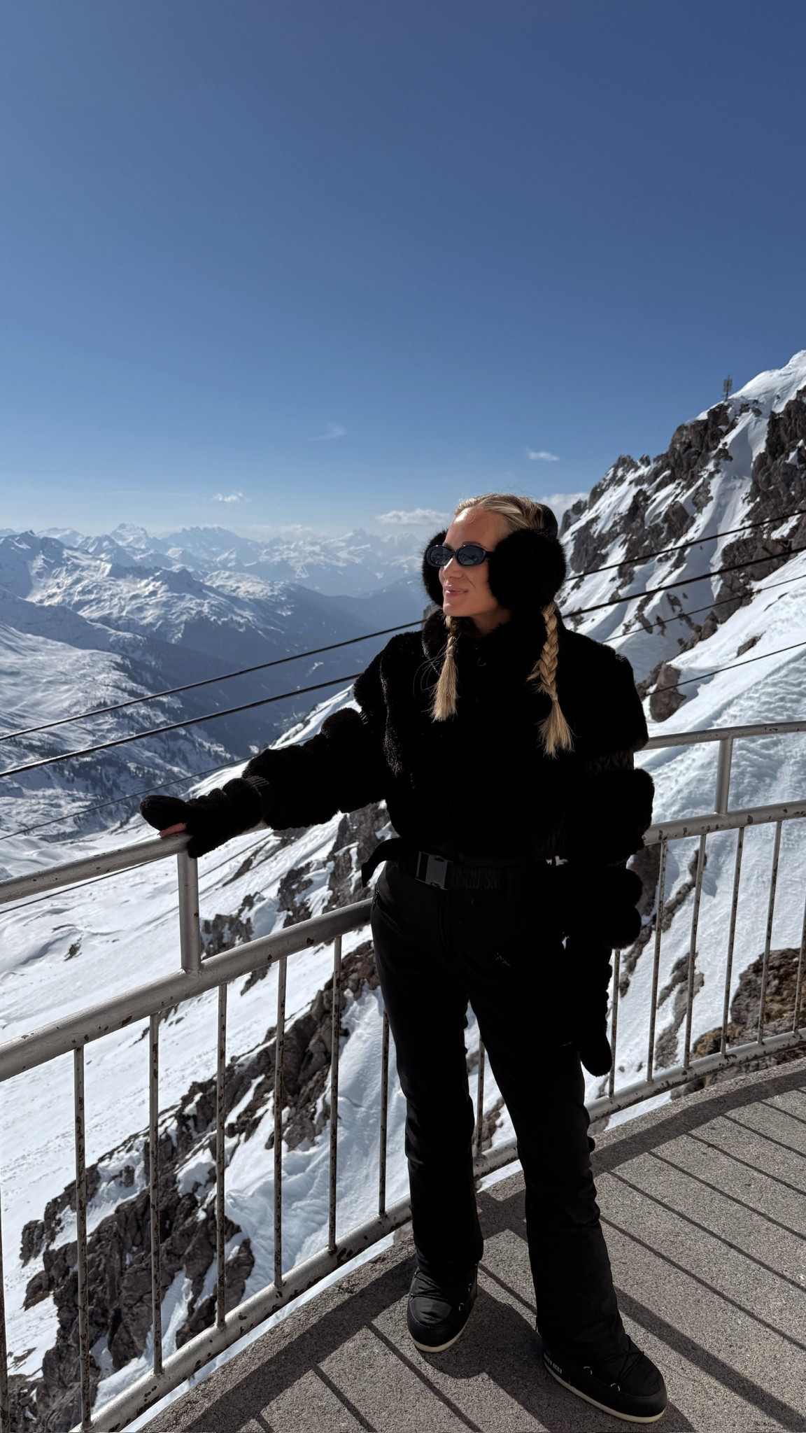 Ski trip OOTD 🤍 Amazon ski suit and jumper with @Spanx  leggings, fleece lined tights, cashmere gloves and Moon Boots from @Revolve 

apres ski outfit, ski trip outfit, winter travel style, snow outfit, cozy winter layers, moon boots outfit, mountain village outfit, cold weather style

#LTKTravel #LTKSeasonal #LTKootd