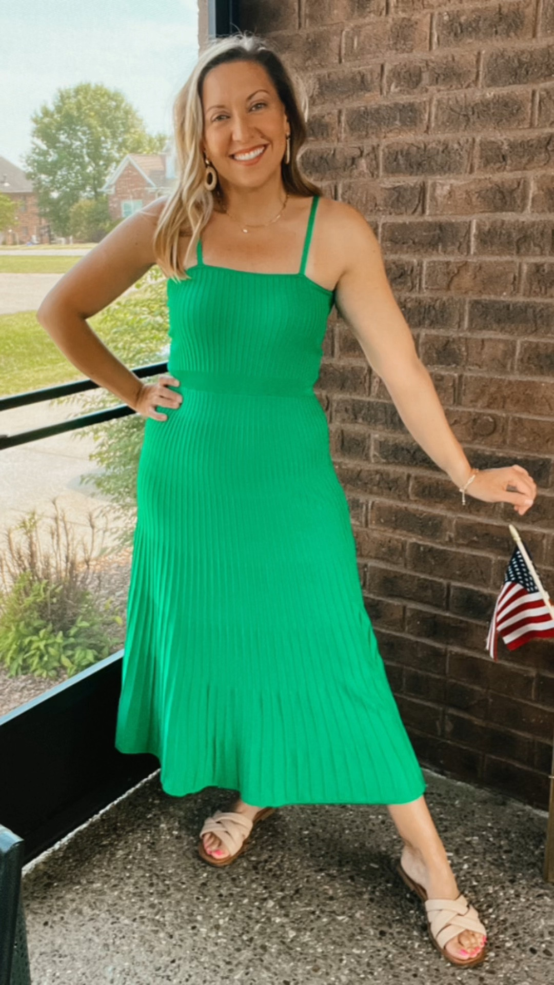 This pleated dress is STUNNING! She is totally coming on vacation with me 💕 

#LTKstyletip #LTKunder100 #LTKunder50