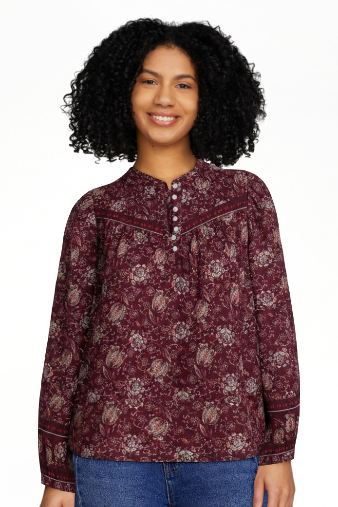 Scenario Women's and Women's Plus Quilted Detail Long Sleeve Top, Sizes XS-4X | Walmart (US)