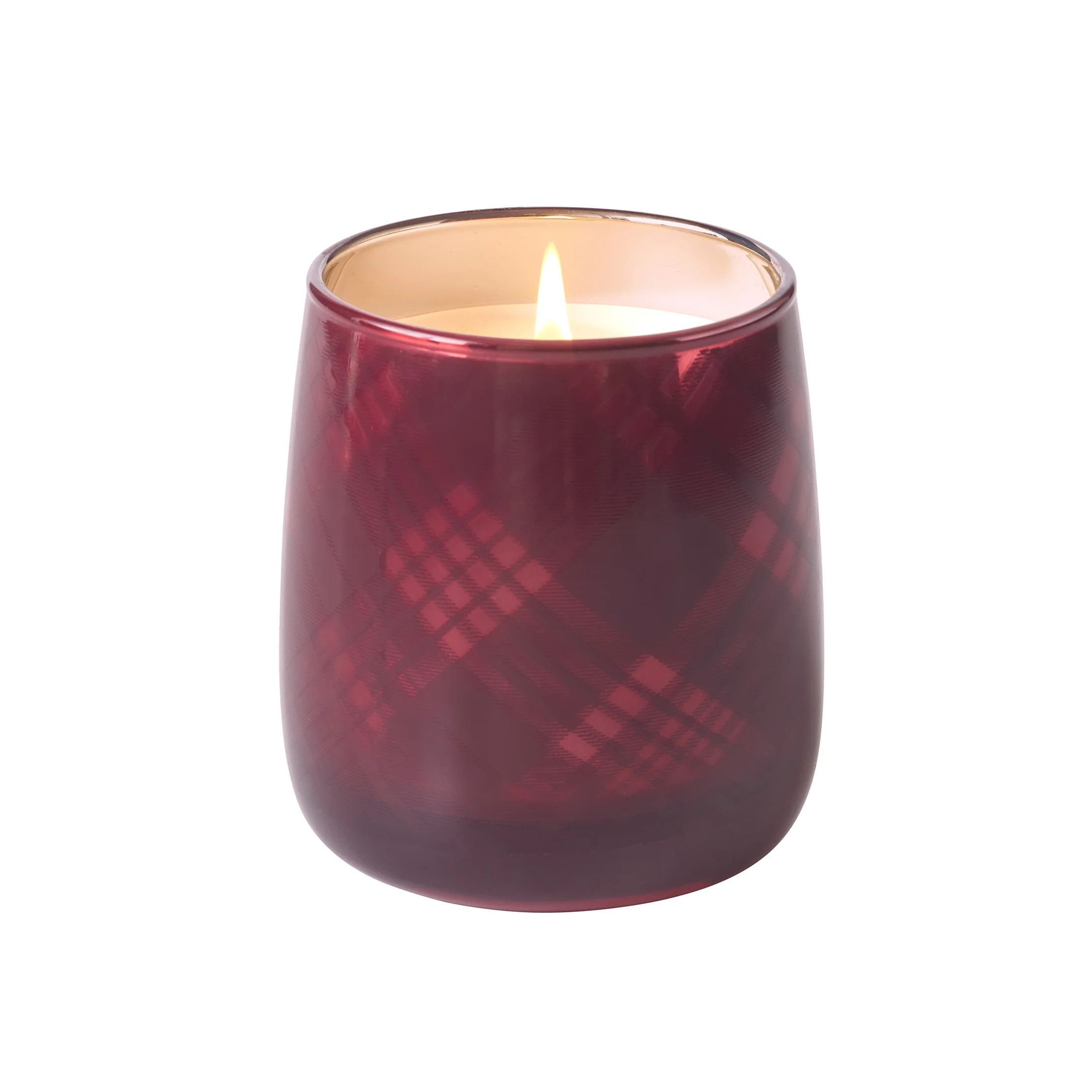 Better Homes & Gardens 14.5 oz Plaid Glass Jar Candle, Intense Cinnamon Buttercream | Walmart (US)