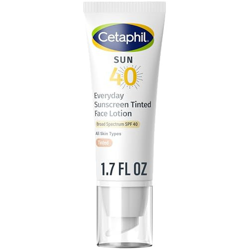 Cetaphil Tinted Mineral Face Sunscreen, SPF 40, Sensitive Skin, 1.7 fl oz | Amazon (US)