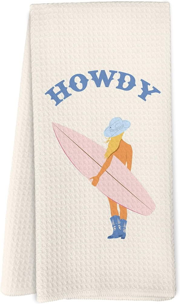 Coastal Cowgirl Kitchen Towels, Howdy Cowgirl Western Dish Hand Tea Towels for Kitchen Decor, Pre... | Amazon (US)