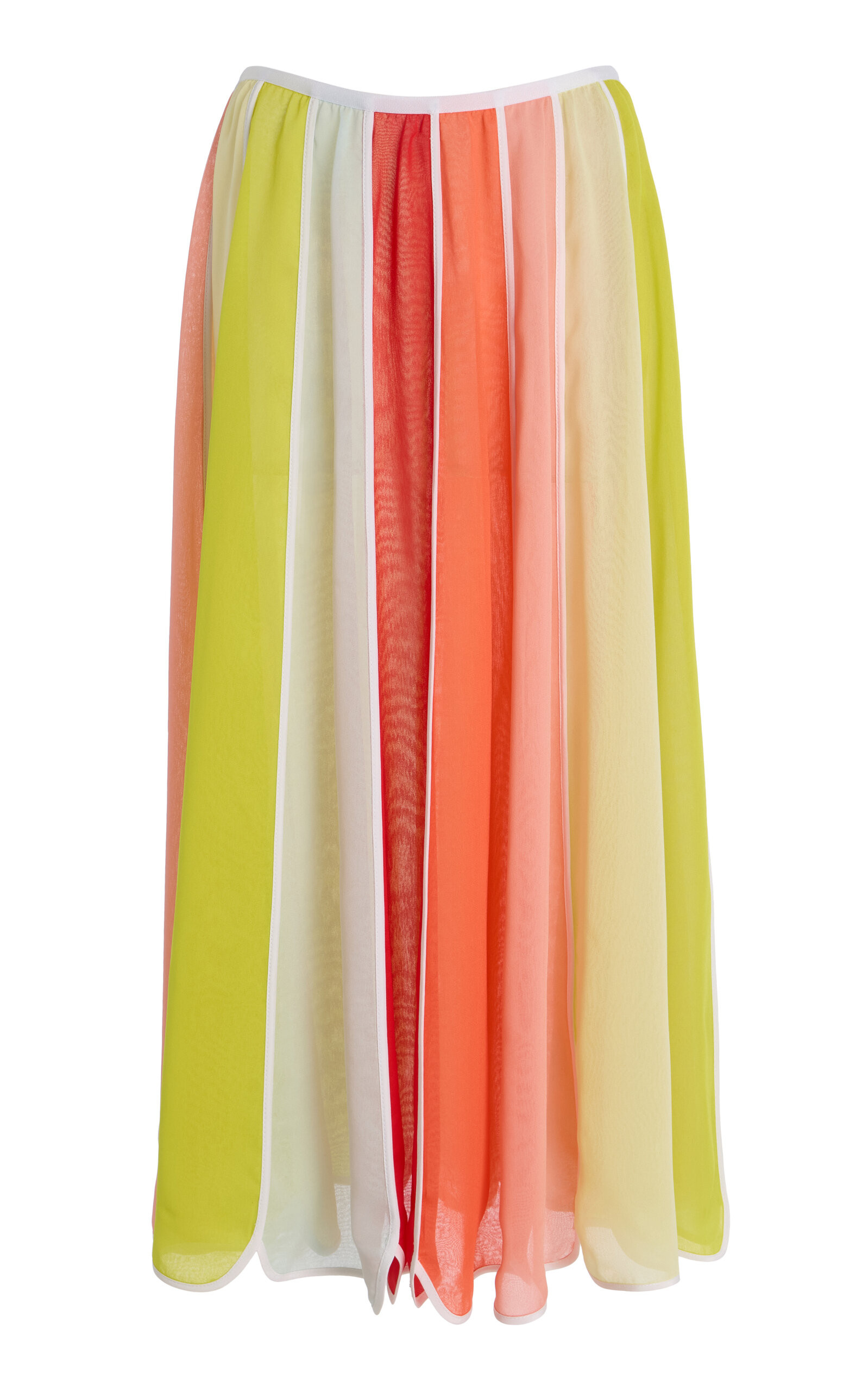 Exclusive Riviera Silk-Chiffon Umbrella Midi Skirt | Moda Operandi (Global)