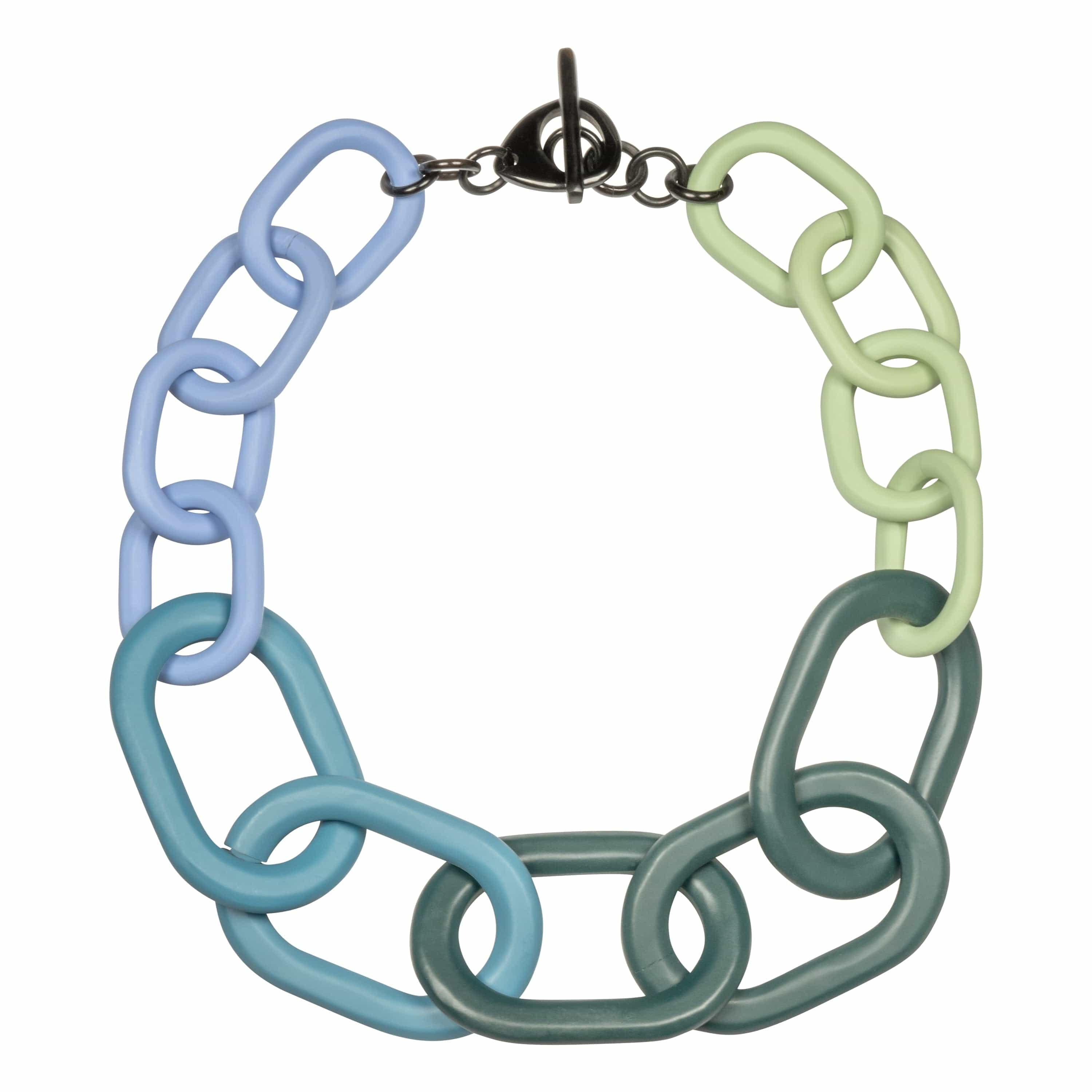 Blue Colorblock Link Necklace | Sunshine Tienda