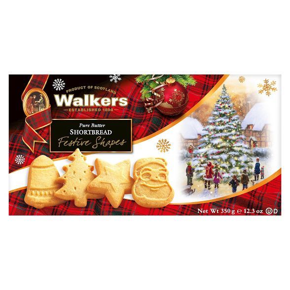 Walkers Shortbread Festive Shapes Pure Butter Cookies - 12.3oz | Target