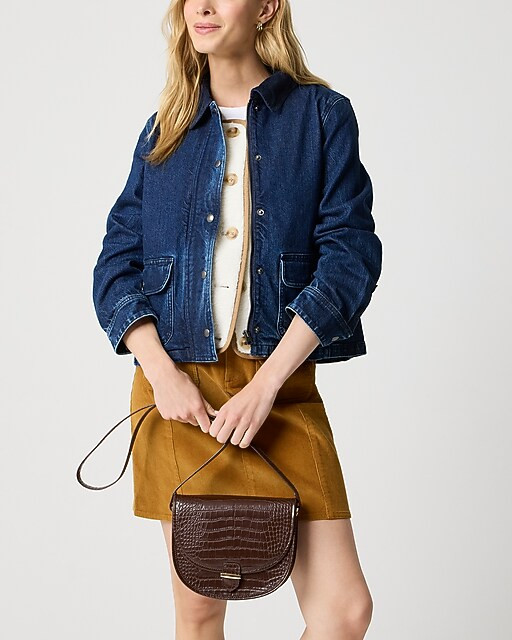 Croc half-moon crossbody bag | J.Crew Factory