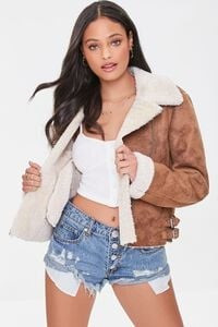 Faux Suede Zip-Up Moto Jacket | Forever 21 (US)