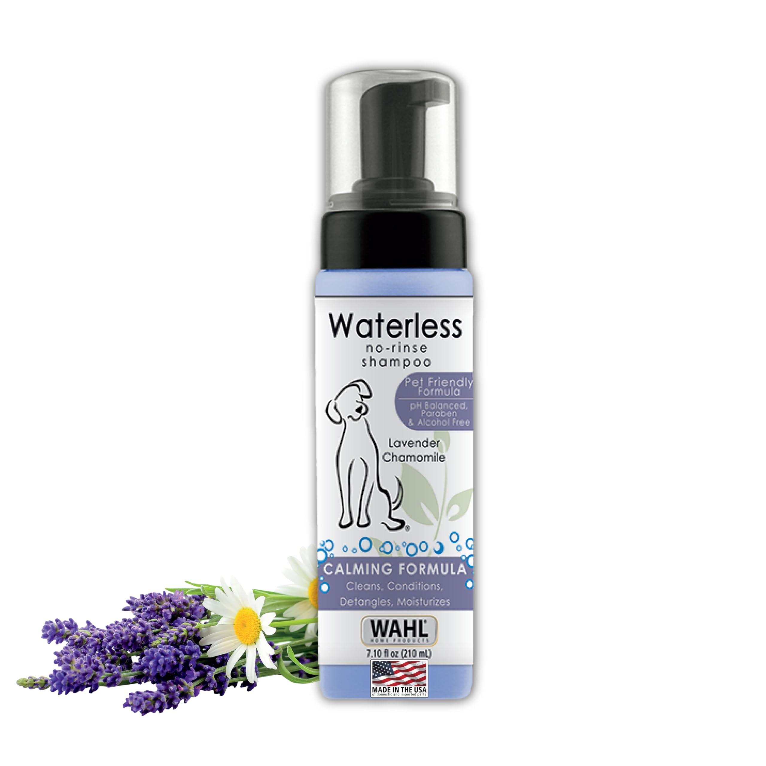 Wahl USA Pet Friendly Waterless No Rinse Shampoo for Animals – Lavender & Chamomile Scented - C... | Amazon (US)