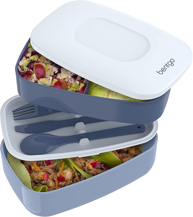 Bentgo Classic - All-in-One Stackable Bento Lunch Box Container - Modern Bento-Style Design Inclu... | Amazon (US)