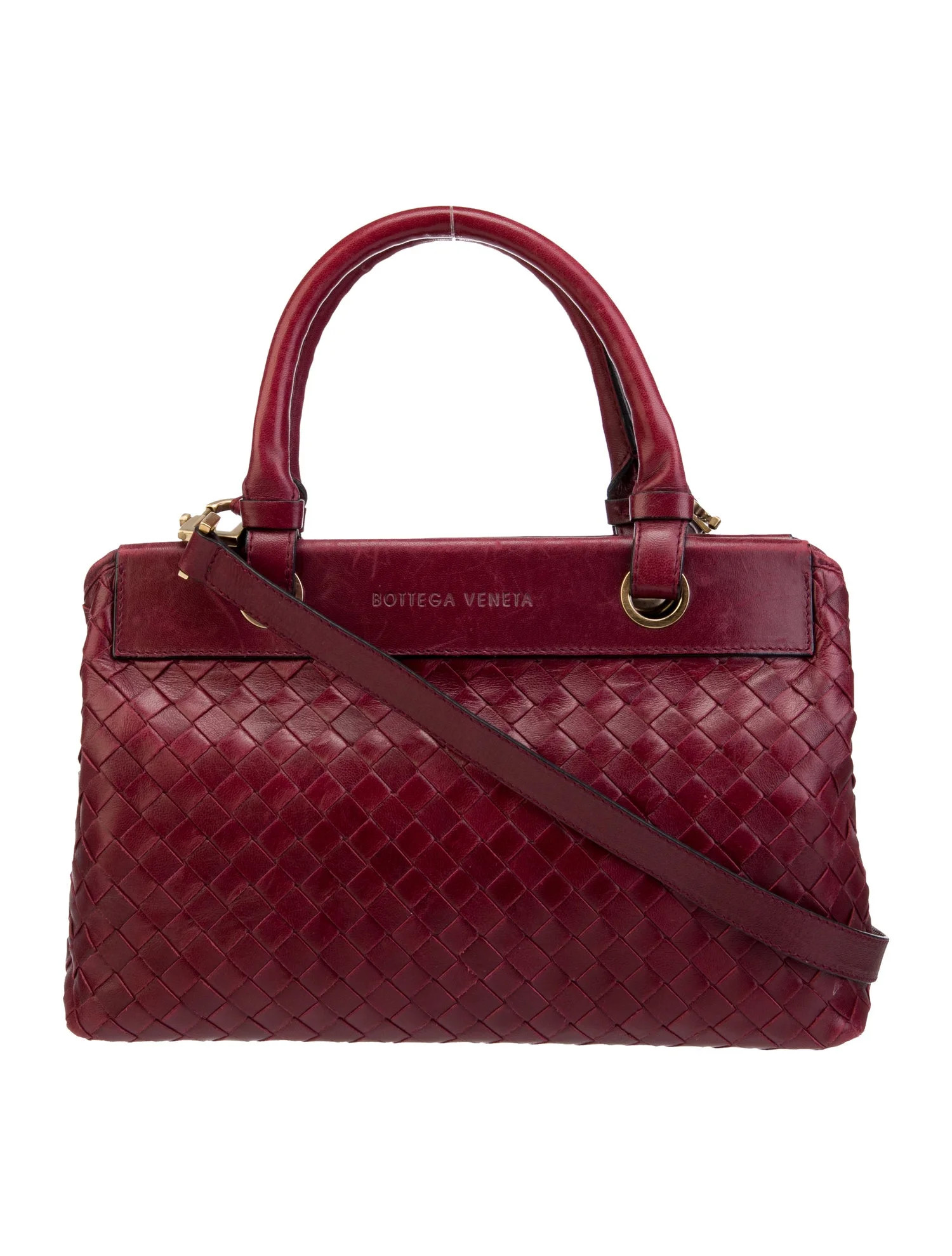 Intrecciato Handle Bag w/ Strap | The RealReal