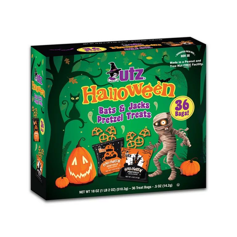 Utz Halloween Pretzels 0.5 oz Bats & Jacks Treats 36 ct Box | Walmart (US)