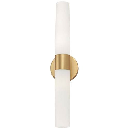 Saber Honey Gold Two-Light Bath Fixture | Bellacor