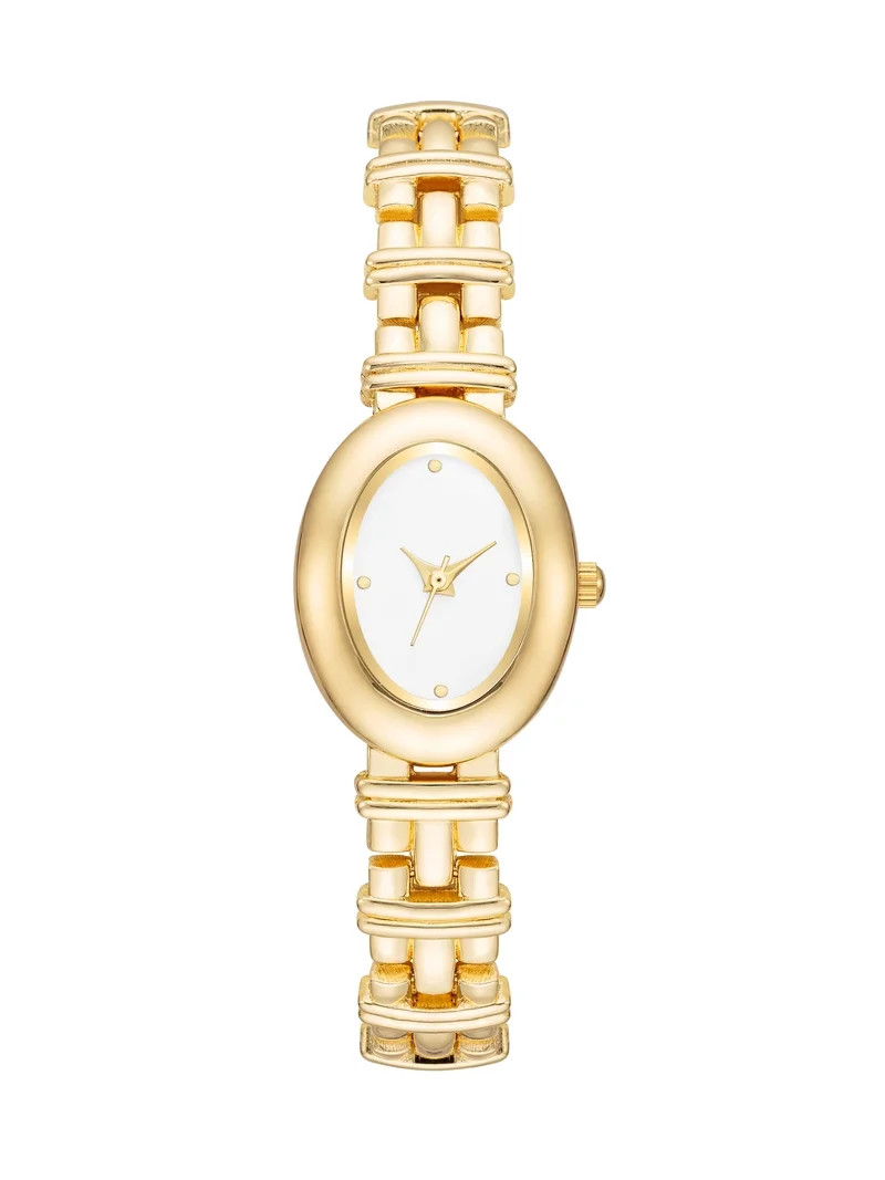 Time & Tru Women's Gold-Tone Wristwatch | Walmart (US)