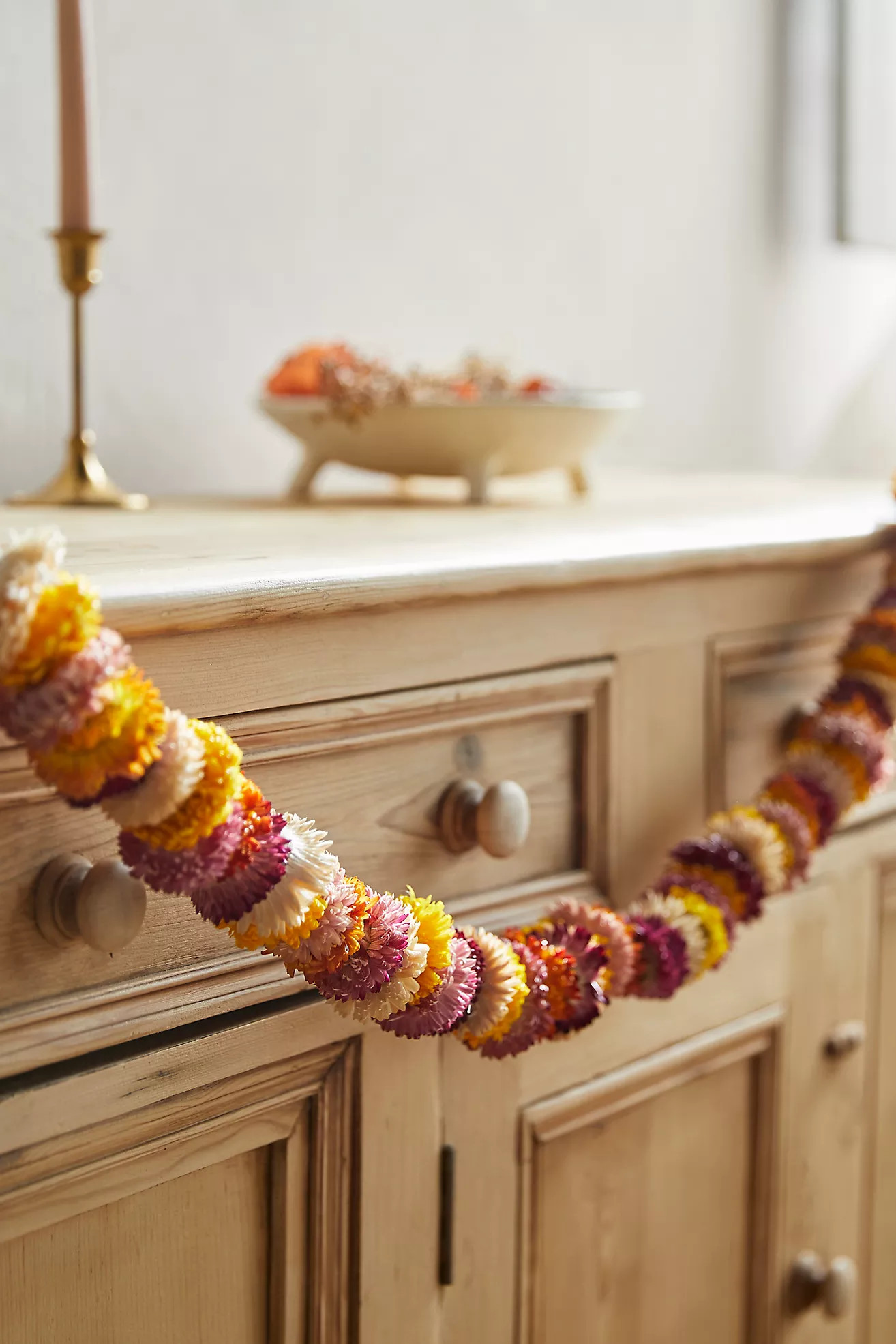 Preserved Helichrysum Garland | Anthropologie (US)