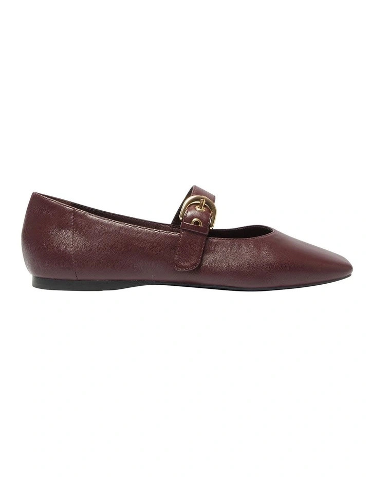 SandlerMelrose Flat Leather Shoes in Wine | Myer