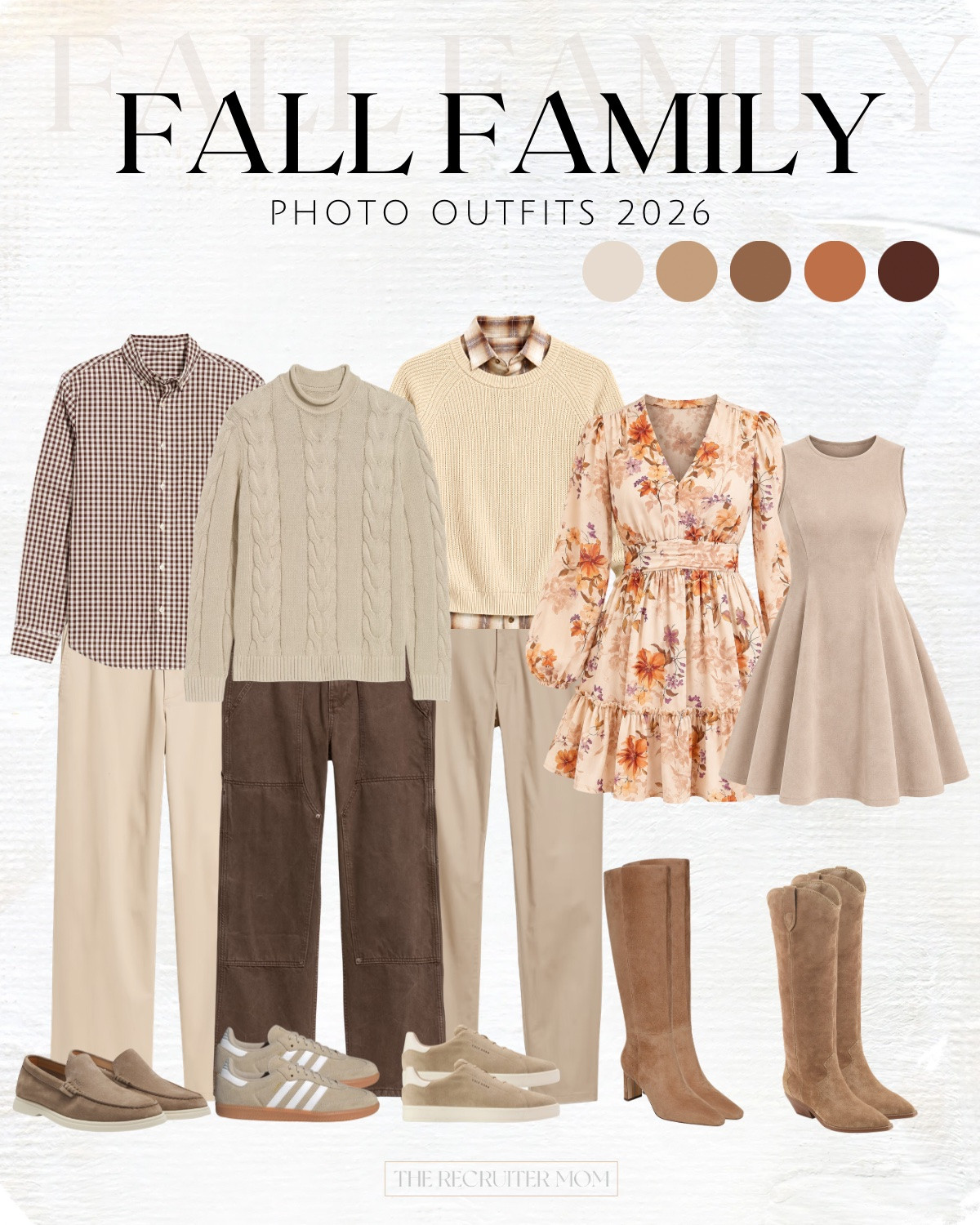 Cream, tan and a pop of floral for a softer fall look 🌾 Cozy cable knits for the guys, pretty dresses for the girls. Y'all, this one belongs in a golden hour field 🌅 #fallfamilyphotos #fallfloraldress #ltkfamily 

 #LTKSeasonal #LTKKids #LTKMens