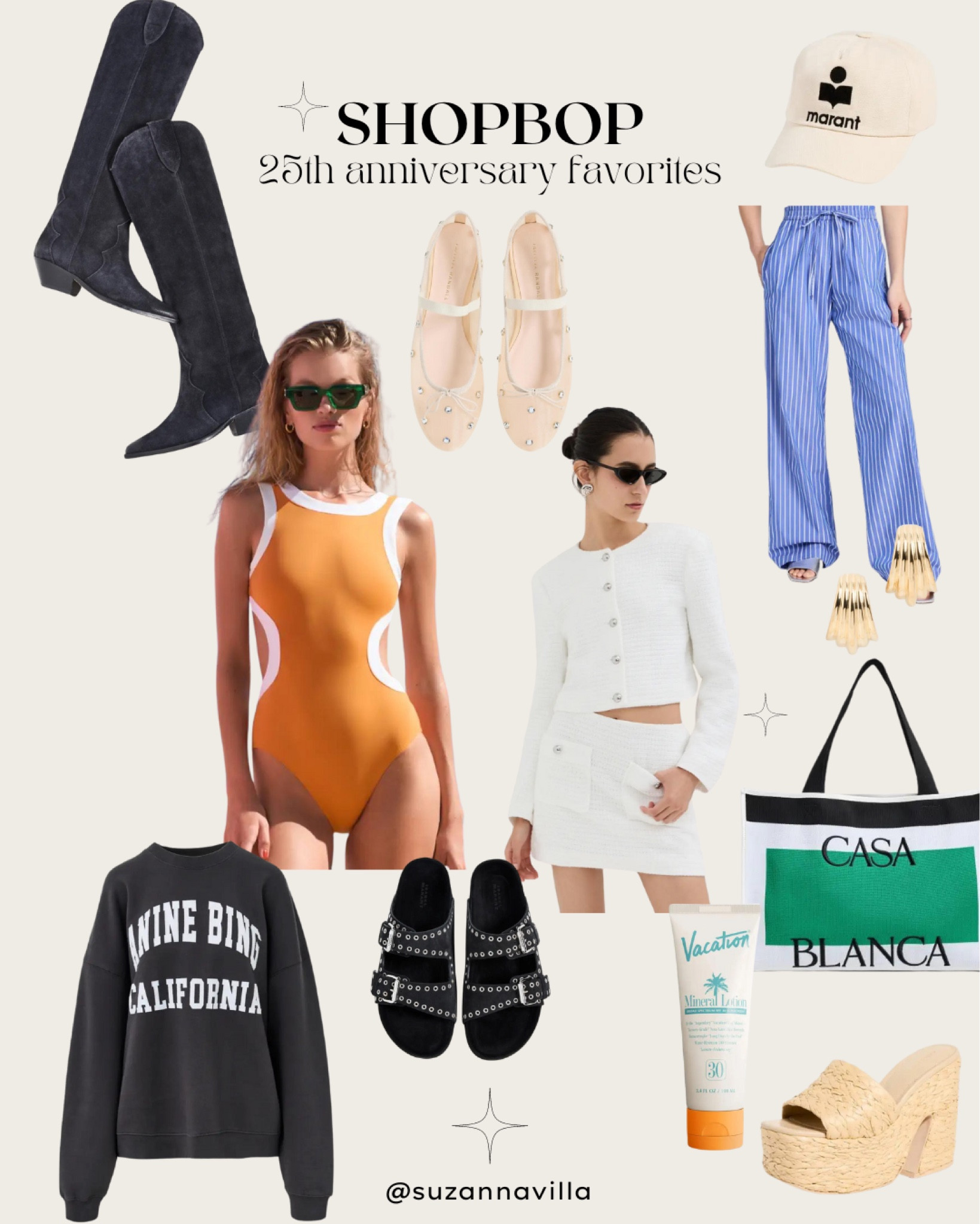 Shopbop 25th anniversary favorites 

Shop all my ShopBop favorites https://m.shopbop.com/hearts/suzannavilla/52ba6bcb-7e67-4491-a81e-3a91ce77371f?fbclid=PAAaYppoFxvFwCK7-SsrwQEwNzx-Xtq6m8hwibGtwFb_72HKgh0xtvvaXo8d8_aem_ASPJDrft_2nB4s5Yr_0Igyvbh7lmngZg8iqb55tgRlv9c1ITvBxuIwo6JqFE6x949Po