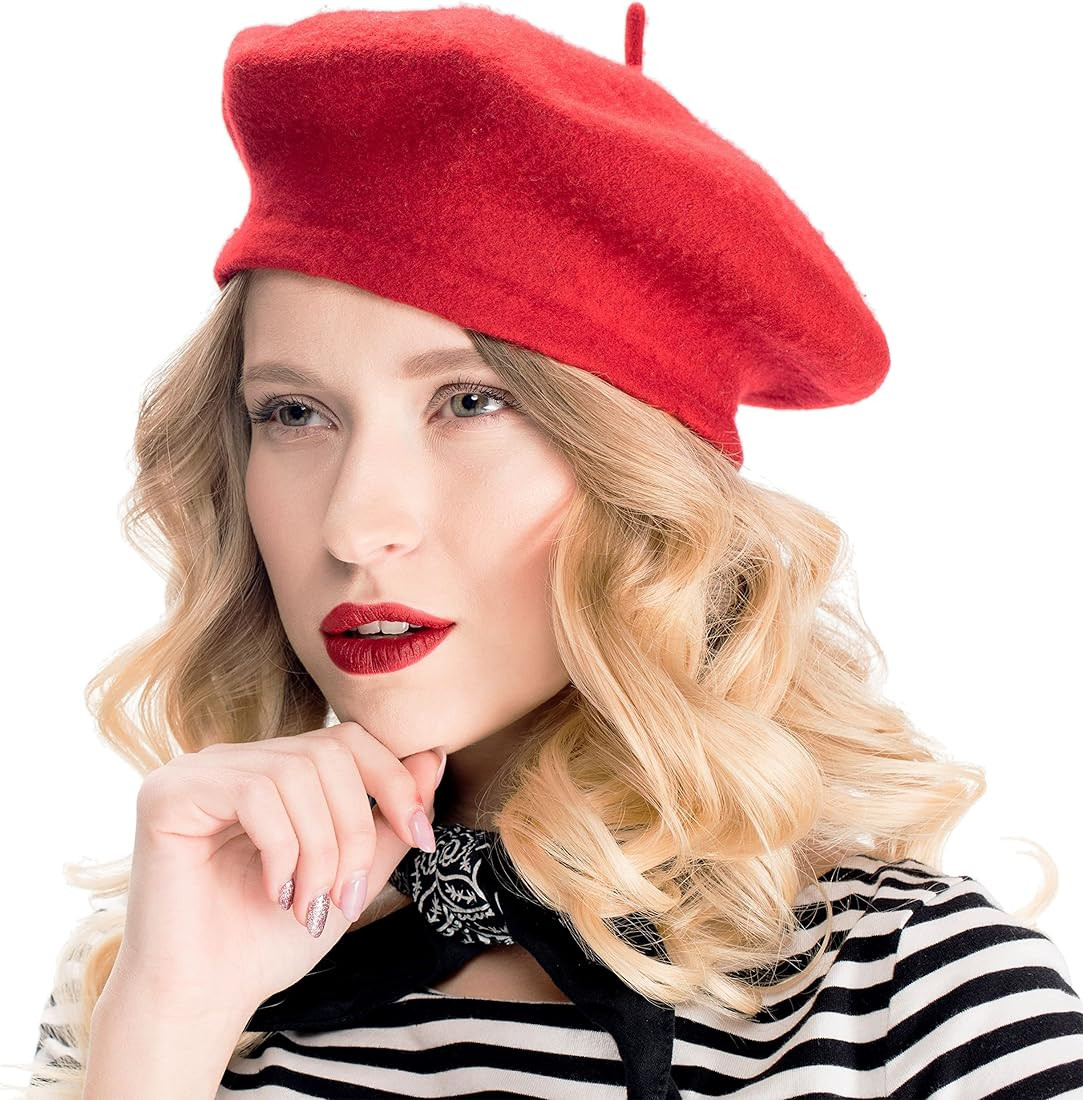 Kangaroo Wool Beret Hat - French Hat- Size One Size | Amazon (US)