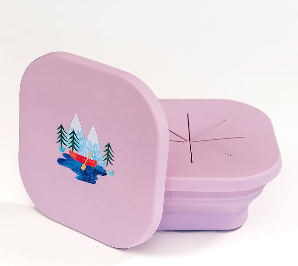 Austin Baby Co Silicone Collapsible Snack Bowl – Reusable Snack Container with Two Specialized ... | Amazon (US)