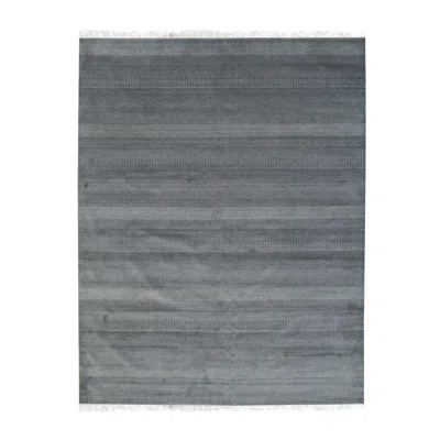 Kyce Blue Hand Knotted Wool & Viscose Rug | Wayfair North America