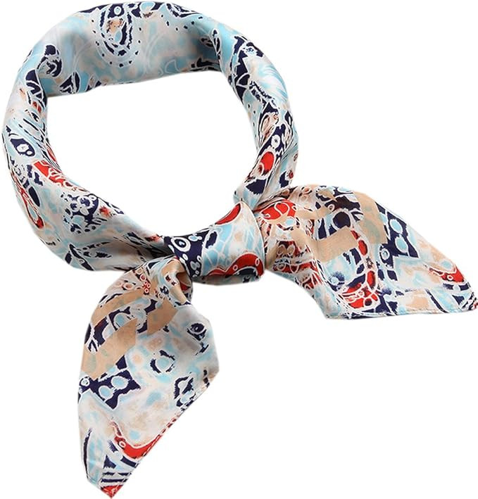 Square Silk Feeling Headscarf Neckerchief,Bandana Handbag Hair Scarf Bracelet Gift For Women/Girl... | Amazon (US)