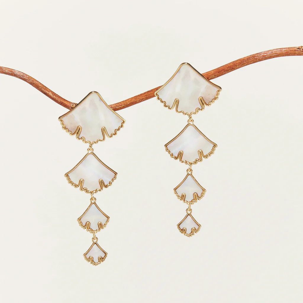 Talia Earrings White | Mignonne Gavigan