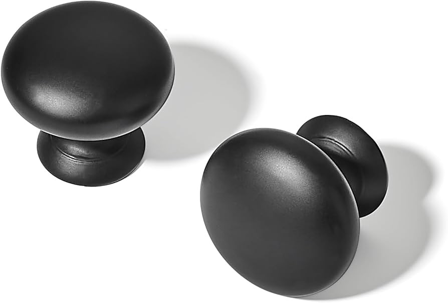 SAILING 10 Pack Cabinet Knob- Matte Blcak Furniture Hardware Handles for Kitchen Cabinets Bedroom... | Amazon (US)
