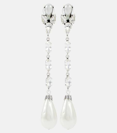 Drop clip-on earrings with faux pearls | Mytheresa (UK)