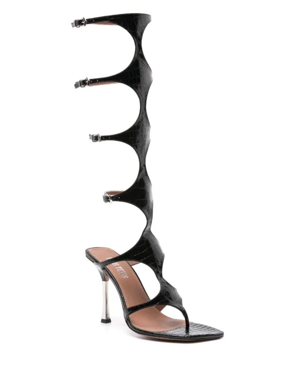 100mm Uma knee-high sandals | Farfetch Global