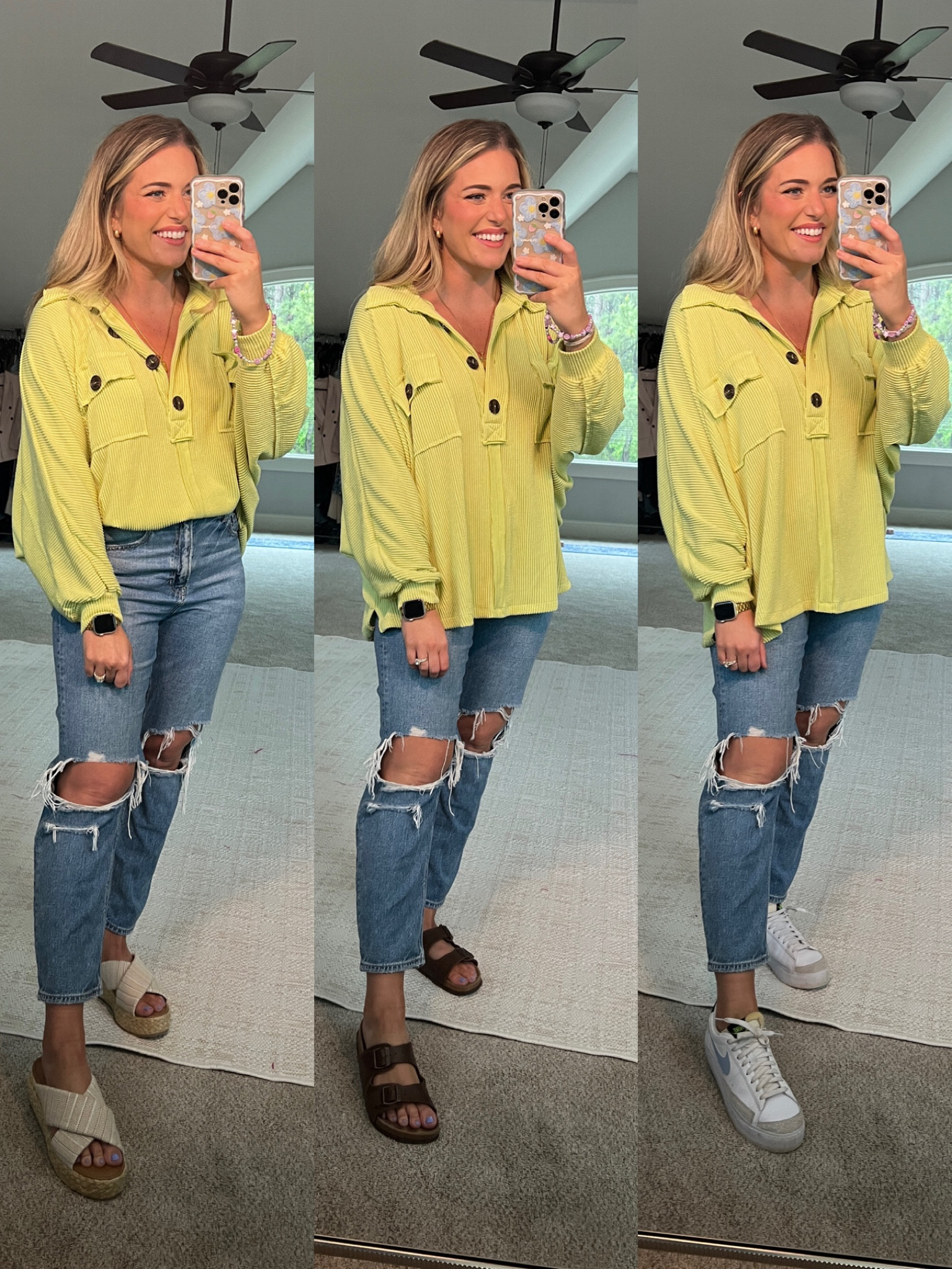 Stretchy waffle knit top. Sooo freaking cute & comfy. Looks like free people! This green is gorgeous!! 💚 TTS - M for a very comfy + oversized fit. Adorable w shorts too! 


#LTKunder100 #LTKFind #LTKstyletip