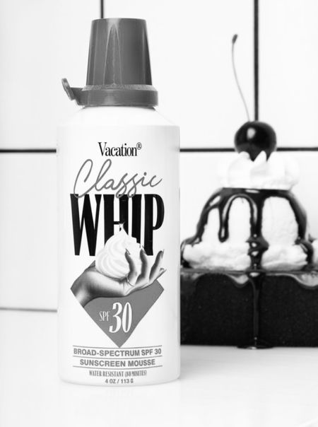Classic Whip Sunscreen 🍒

Take your poolside lounging to new levels of decadence with Vacation® SPF 30 Classic Whip. A fun, lighter-than-air sunscreen mousse made with eco-friendly propellants and an authentic tilt-valve actuator that produces perfect, star-shaped mountains of foam inspired by everyone's favorite after-dinner indulgence.

Ingredients:
Coconut, Banana, Aloe Vera, Shea, Vitamin E

For All Skin Types:
Dermatologist and allergy tested, pediatrician tested, non-comedogenic, safe for sensitive skin, recommended by the Skin Cancer Foundation, and transparent on all skin tones.

#summer #sunscreen #beauty #skin #skincare target 

#LTKSwim #LTKBeauty #LTKFindsUnder50