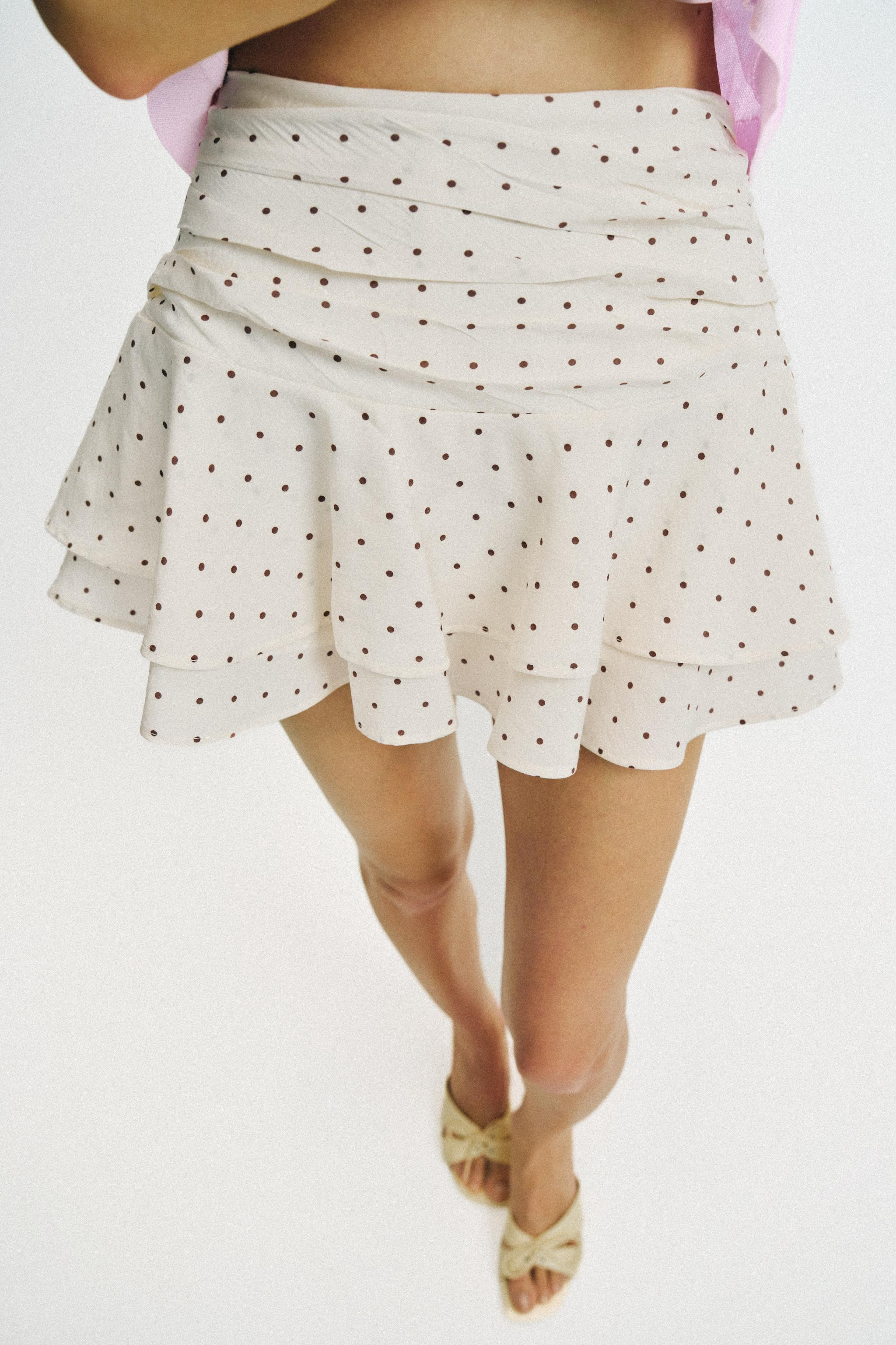 RUFFLED POLKA DOT SKORT | Zara US