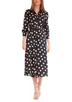 Julia Jordan Women's 3/4 Sleeve Printed Shirtdress | Belk