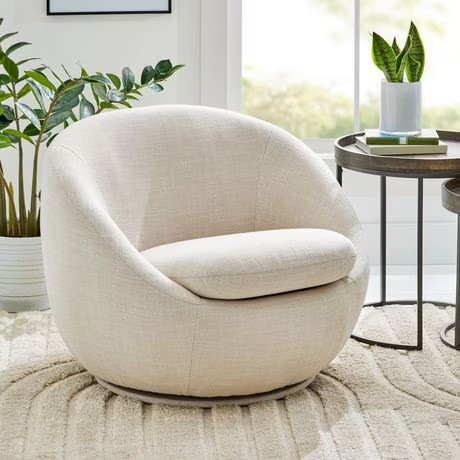 Better Homes & Gardens Mira Swivel Chair, Linen | Walmart (CA)