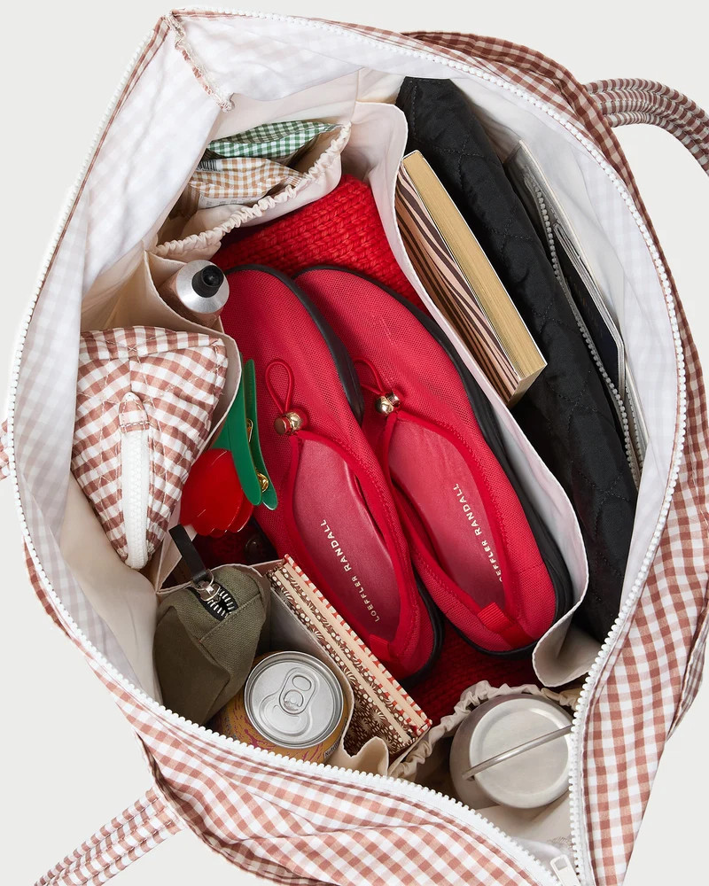 Dina Brown Gingham Travel Tote | Loeffler Randall