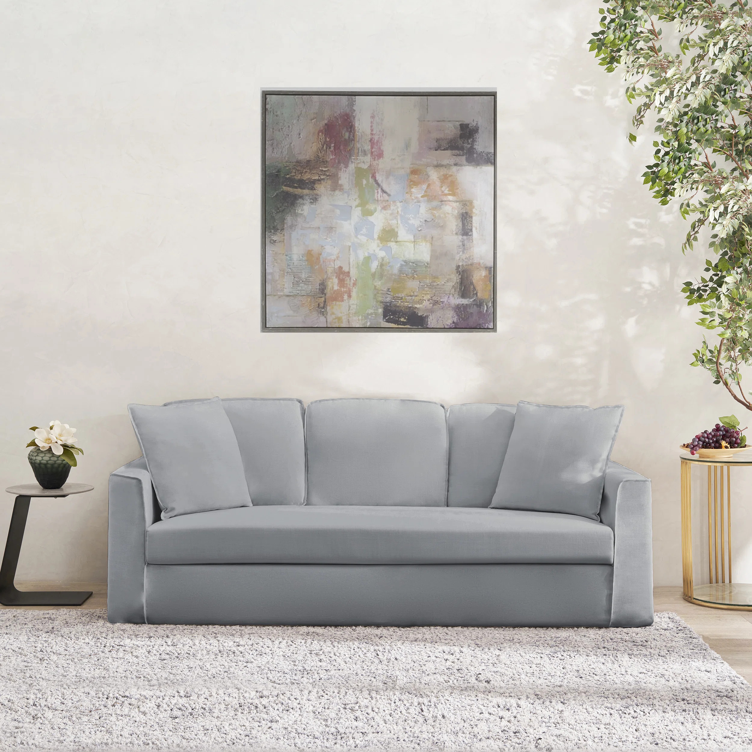 Latitude Run® Kashanda 84.6" Wide Arm Upholstered Slipcovered Sofa & Reviews | Wayfair | Wayfair North America