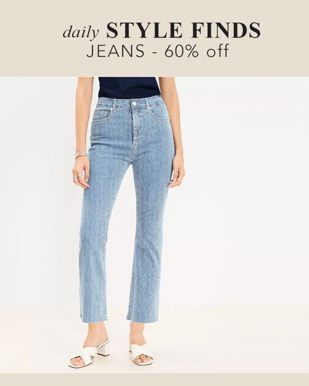 Fresh Cut High Rise Kick Crop Jeans in Navy Pinstripe - LOFT #loft #jeans #summertrends2024

#LTKsalealert #LTKover40
