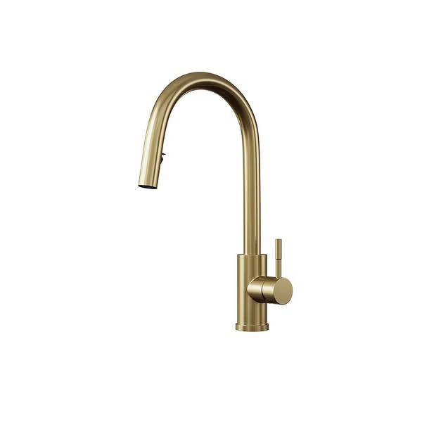 Corran Pull and Spray Tap - Brushed Brass | Homebase