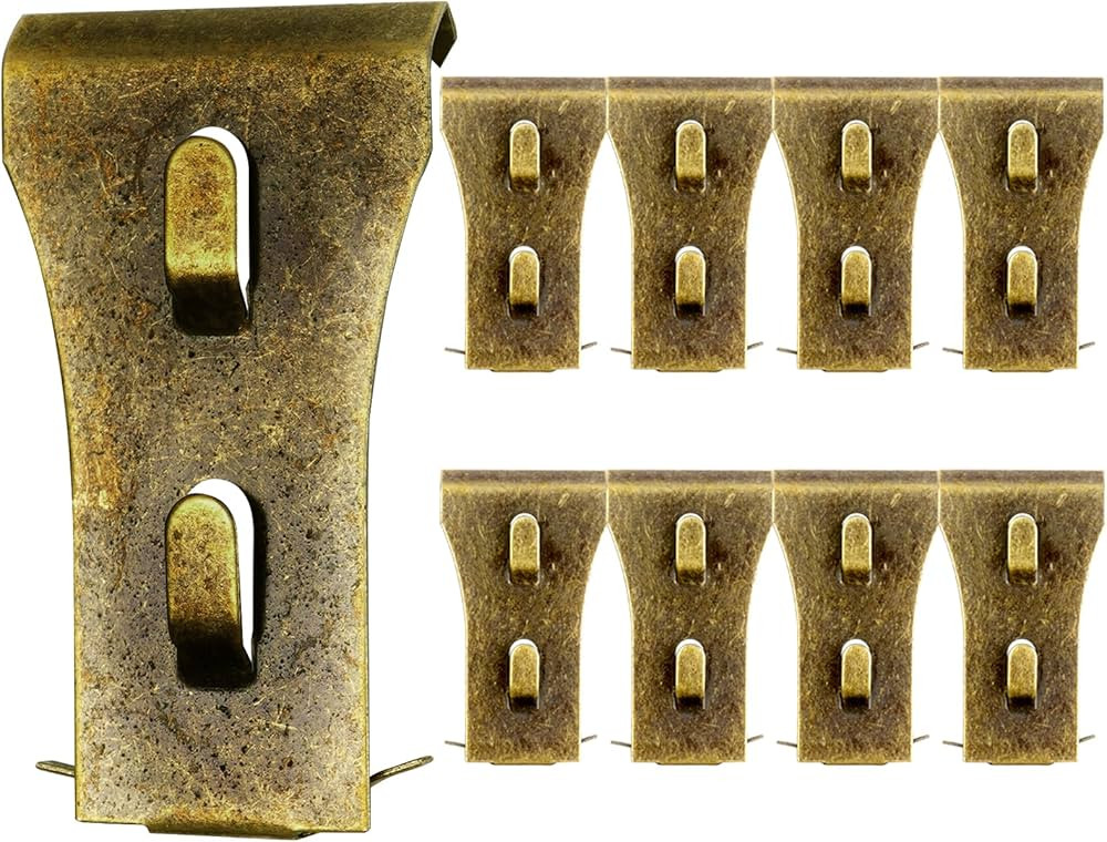 Brick Clips 8Pcs Brick Hooks Hangers for Hanging Outdoors Picture Hangers Brick Wall Indoors,Fit 2-1/4" to 2-3/8" Mount on Brick No Drill | Amazon (US)