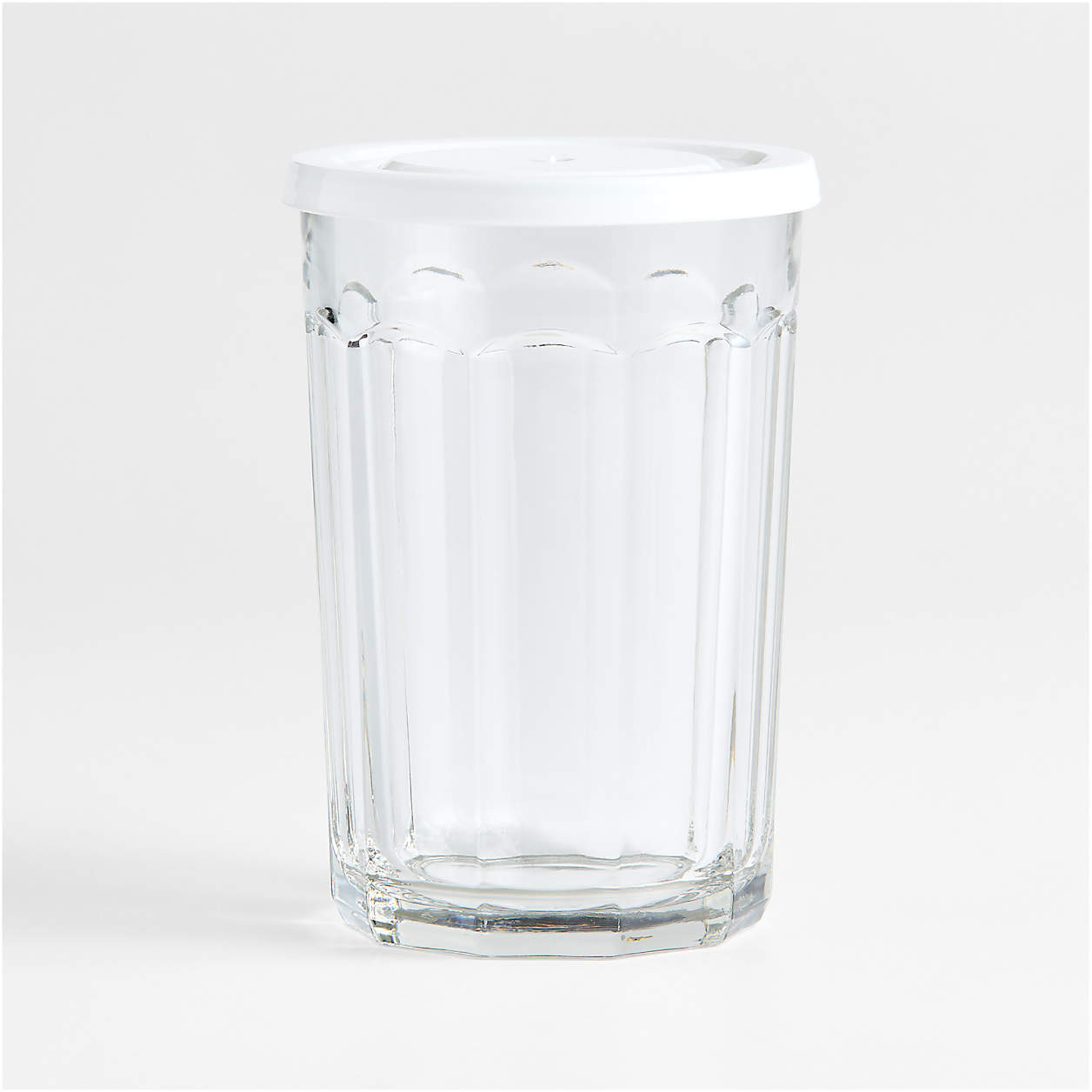 Large 21-Oz. Working Glass with Lid + Reviews | Crate & Barrel | Crate & Barrel