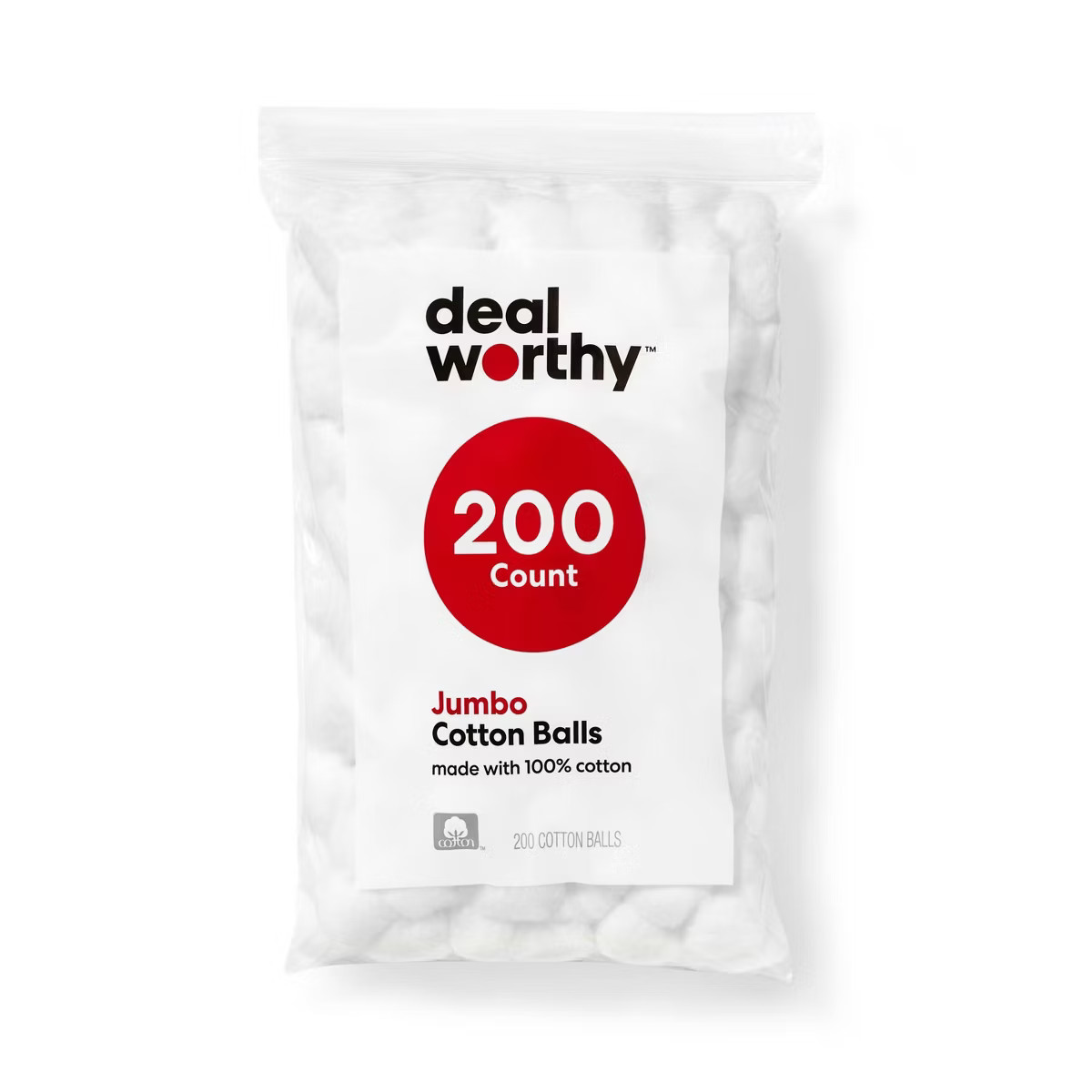 Jumbo Cotton Balls - 200ct - Dealworthy™ | Target