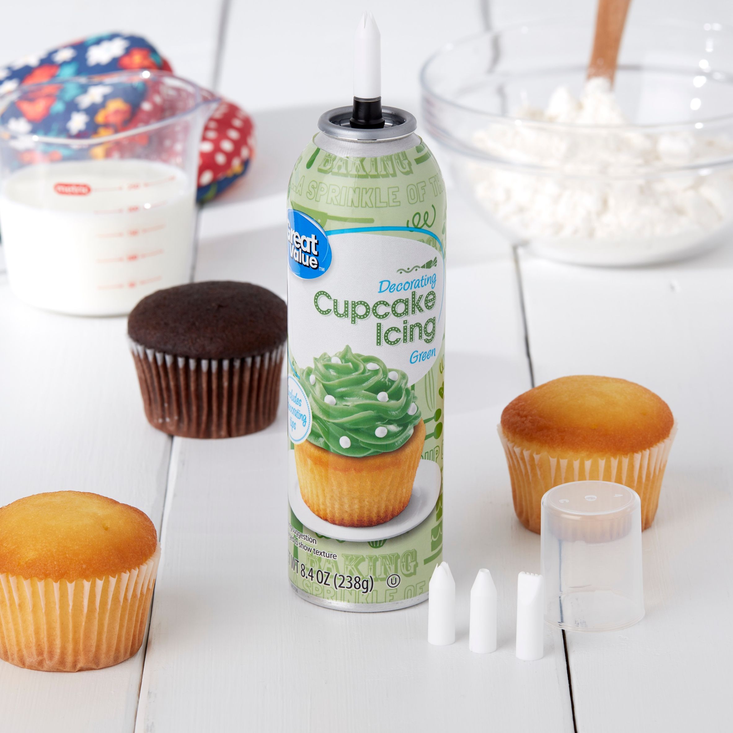 Great Value Green Decorating Cupcake Icing, 8.4 oz | Walmart (US)