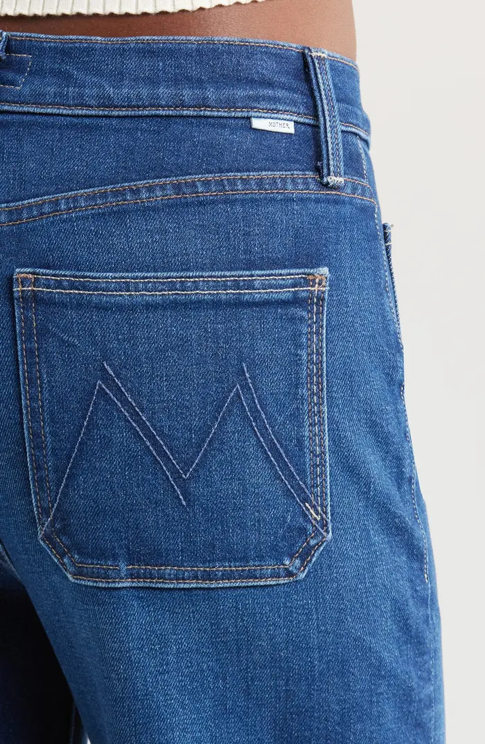 MOTHER The Rambler Zip Sneak Patch Pocket Straight Leg Jeans | Nordstrom | Nordstrom