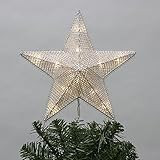 Philips 11.5" 2-Layer Silver Metallic String Star Treetopper with Coil - 3 Functions with Control... | Amazon (US)