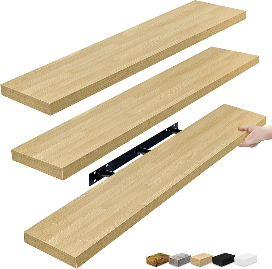 Sorbus Floating Shelves for Wall - 48 Inch Long Bathroom Shelves, Wall Decor for Bedroom, Kitchen... | Amazon (US)