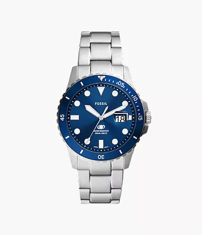 Fossil Blue Dive Three-Hand Date Stainless Steel Watch | Fossil (US)
