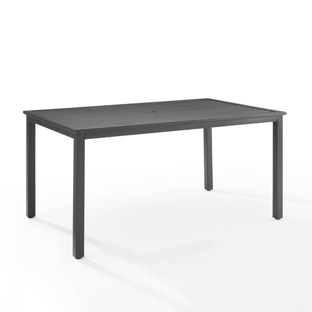 Hansen Rectangle Outdoor Metal Dining Table - Matte Black - Crosley | Target